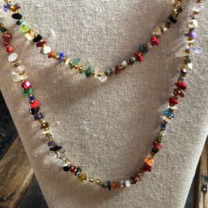 Gemstone natural bead necklace.